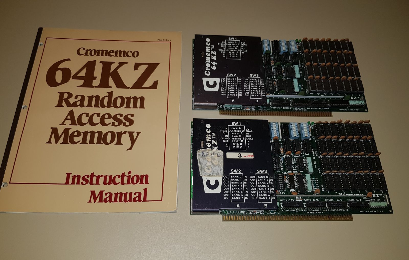 Two Cromemco 64KZ Dynamic Memory