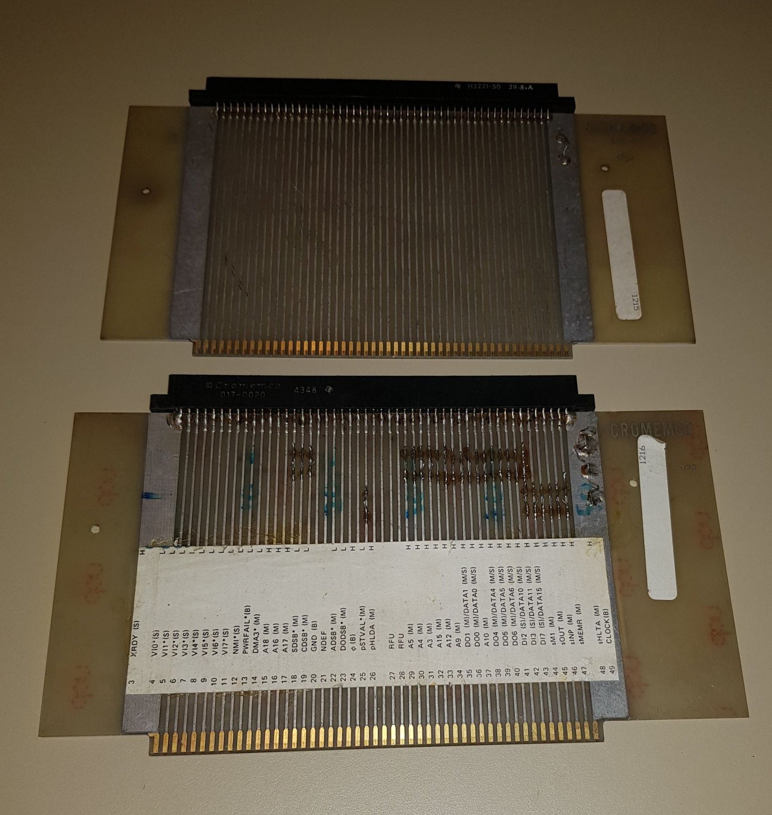 Pair of Cromemco S100 Extender Cards