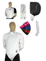 Fencing Clothing Starter Kit displayed by a Single Zoom.